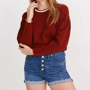 Madewell high-rise denim shorts, 24